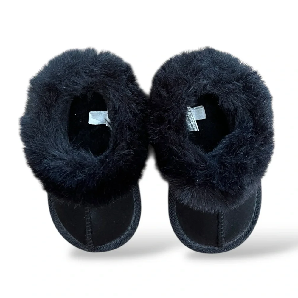 Target Cat & Jack Toddler Piper Faux Fur Cuff Scuff Slippers, 5